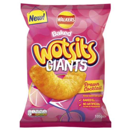 Picture of Walkers Wotsits GIANTS Prawn Cocktail 105g x9